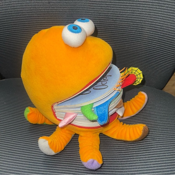 October The Octopus Plush Book Matthew Van Fleet Orange Multi Fold Out Pieces - Picture 4 of 14